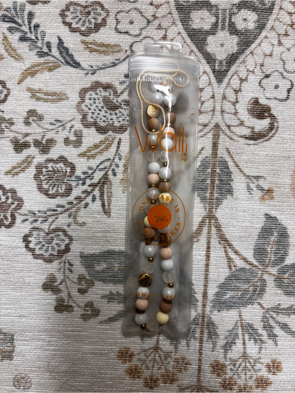 Walli Cases Beaded Lanyard wristlet - Neutral Mix